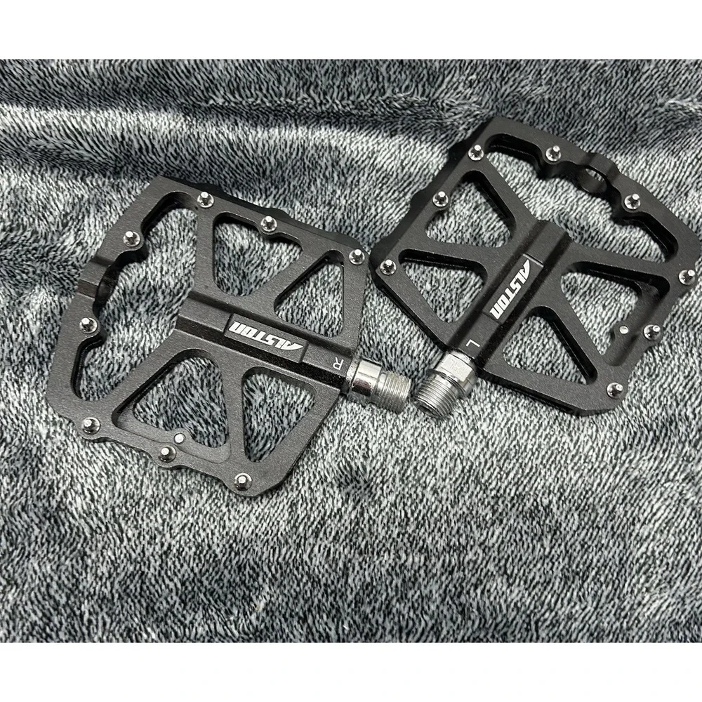 Alston Black Aluminum MTB Bike Pedals (SH5)